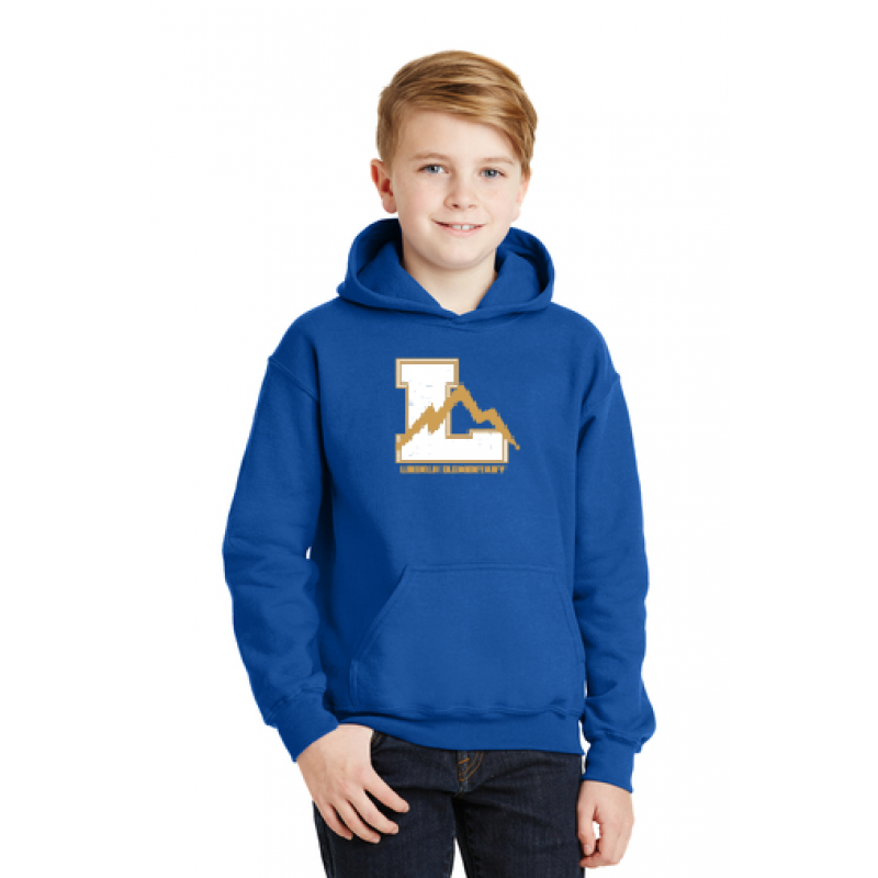 Lincoln Youth Heavy Blend™ Hooded Sweatshirt, Sm Front Logo